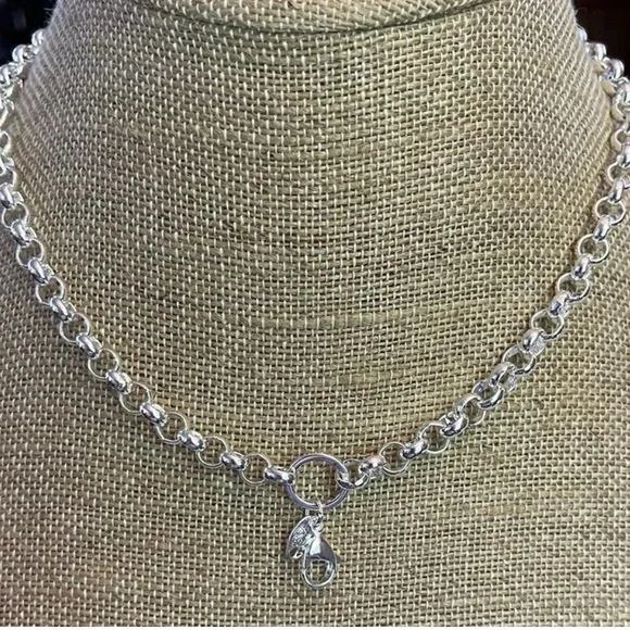 Origami Owl SILVER TONE CUSTOM ROLO 18”-20” CHAIN NECKLACE Brand New! - Picture 2 of 4